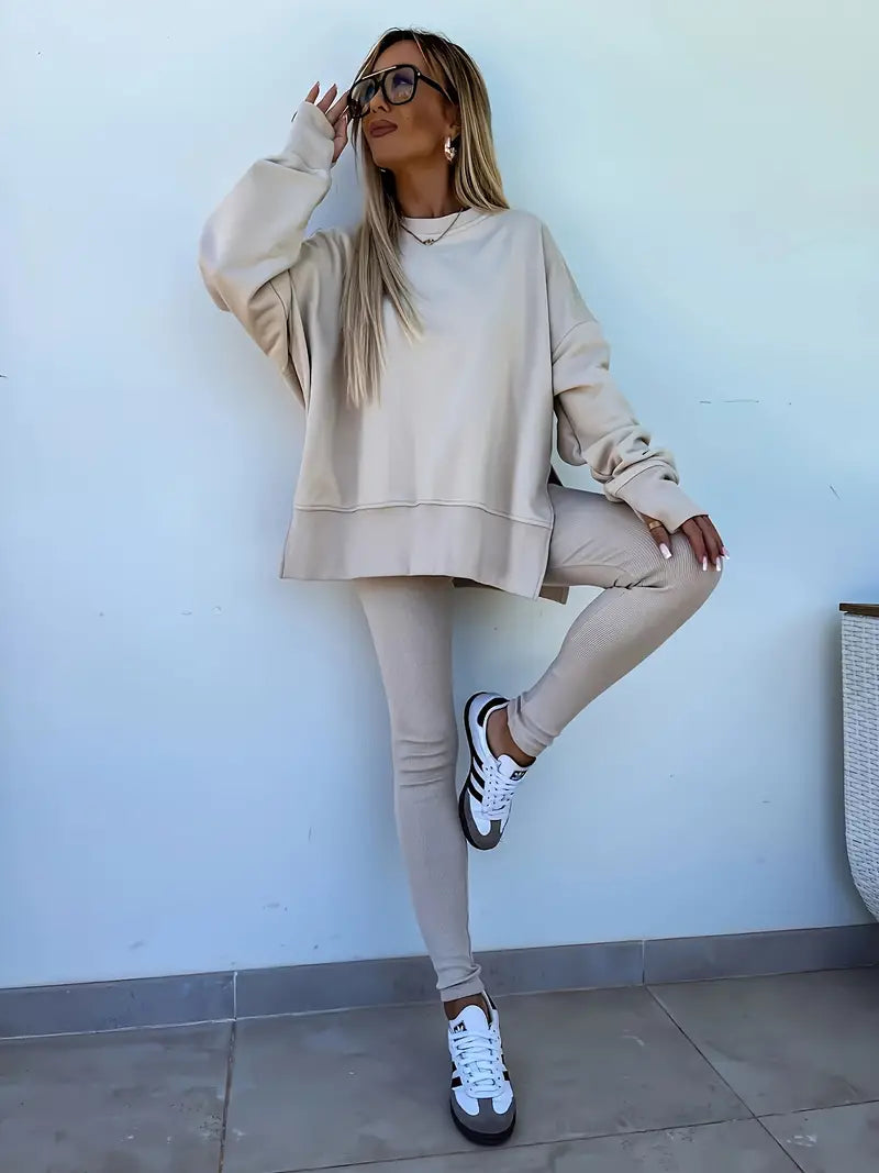 Niezabudka - Ensemble sweat-shirt et legging décontracté pour femme