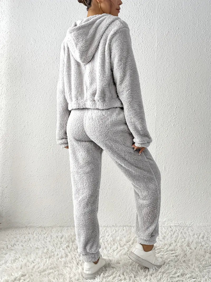 Ostroboga - Ensemble pantalon en peluche pour femme