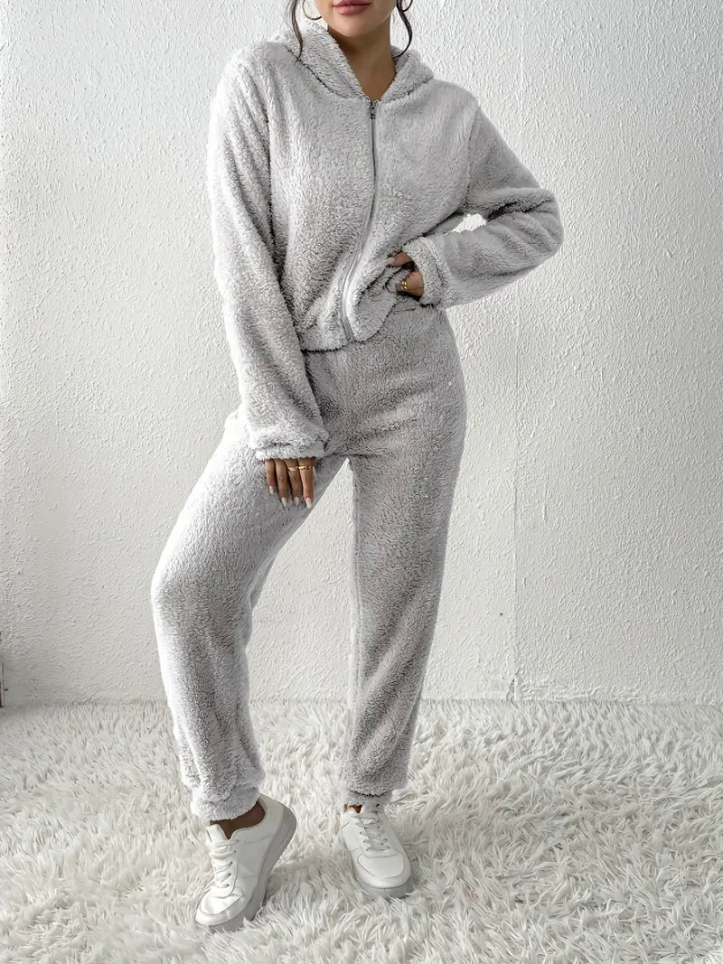 Ostroboga - Ensemble pantalon en peluche pour femme