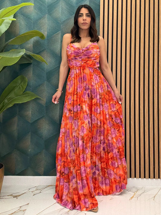 Andaza - Robe Élégance Florale – Taille Unique, Grâce Universelle