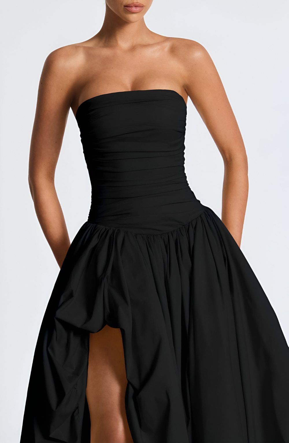 Émilienne – Robe longue bustier bouffante boule