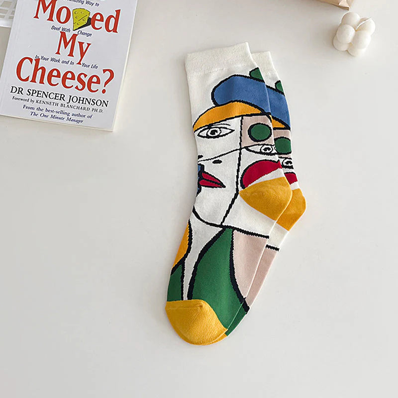 Vivienne – Chaussettes décontractées abstraites artistiques