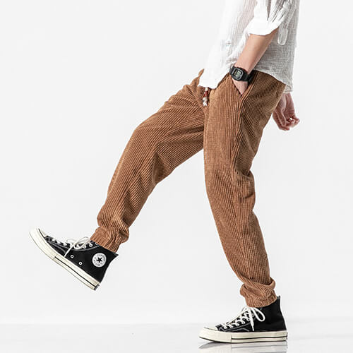 Alain – Pantalon en velours côtelé décontracté chic