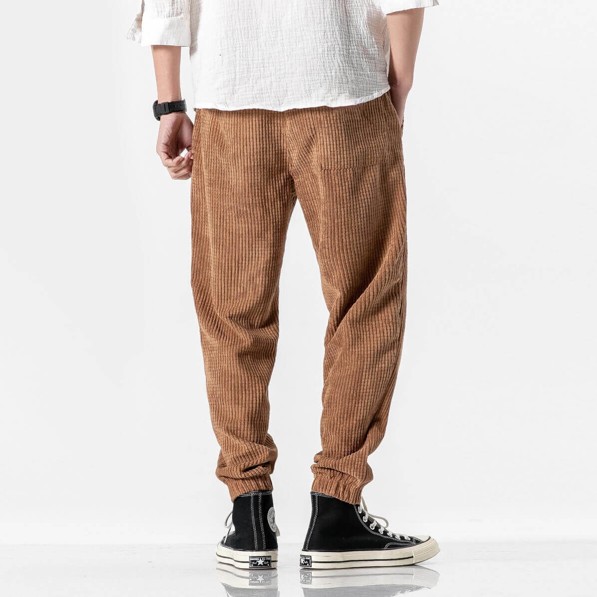 Alain – Pantalon en velours côtelé décontracté chic