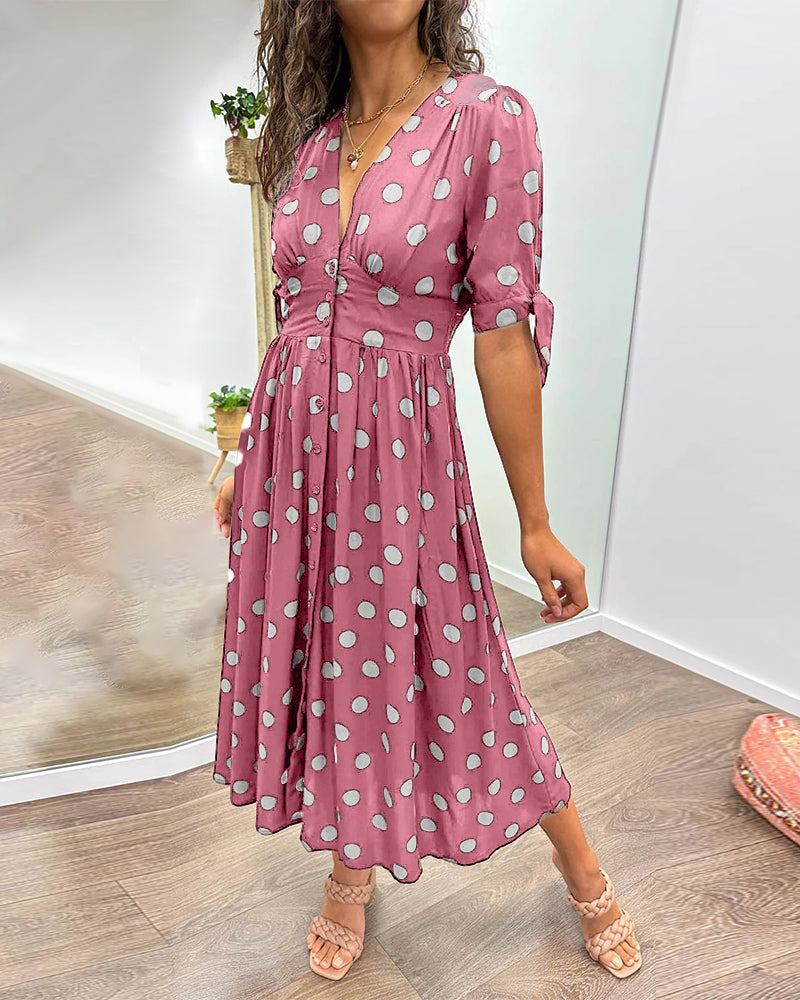 DAISY | ROBE ÉLÉGANTE À POIS MODERNES