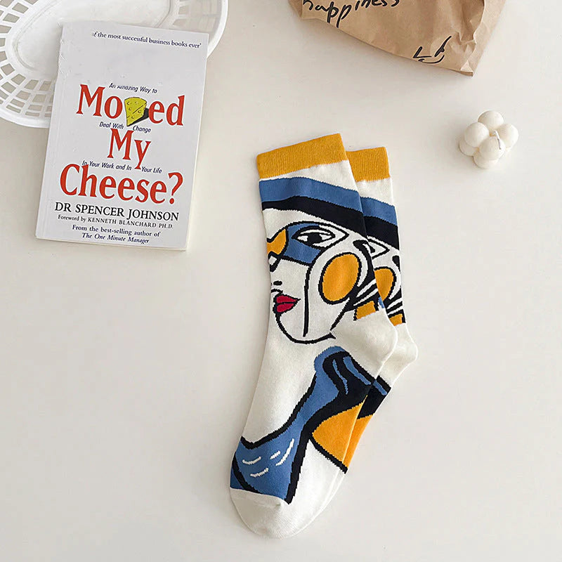 Vivienne – Chaussettes décontractées abstraites artistiques