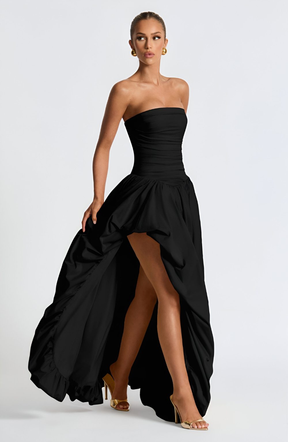 Émilienne – Robe longue bustier bouffante boule