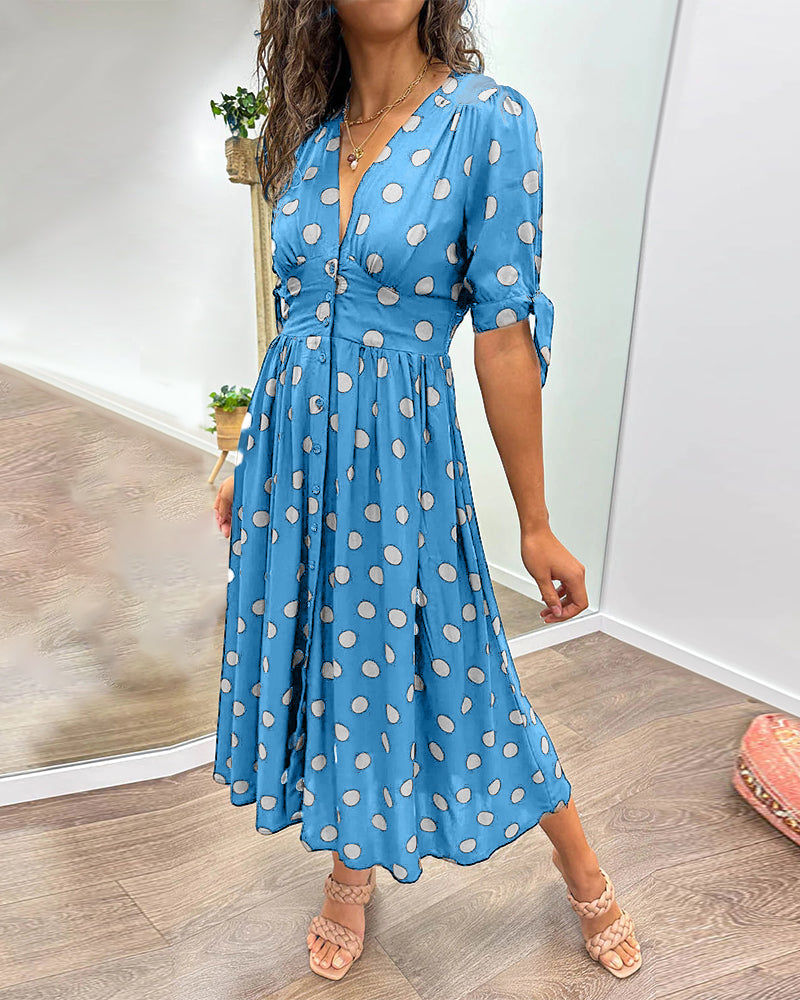 DAISY | ROBE ÉLÉGANTE À POIS MODERNES