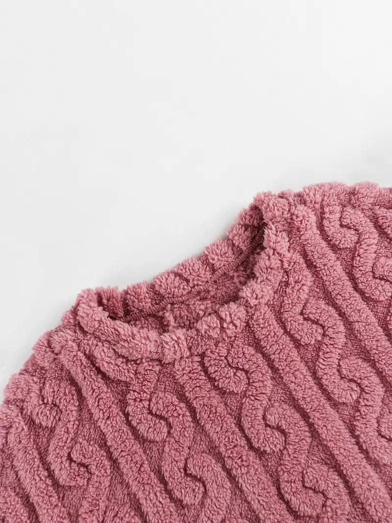 Strzeżymira - Ensemble décontracté en peluche avec pull et pantalon