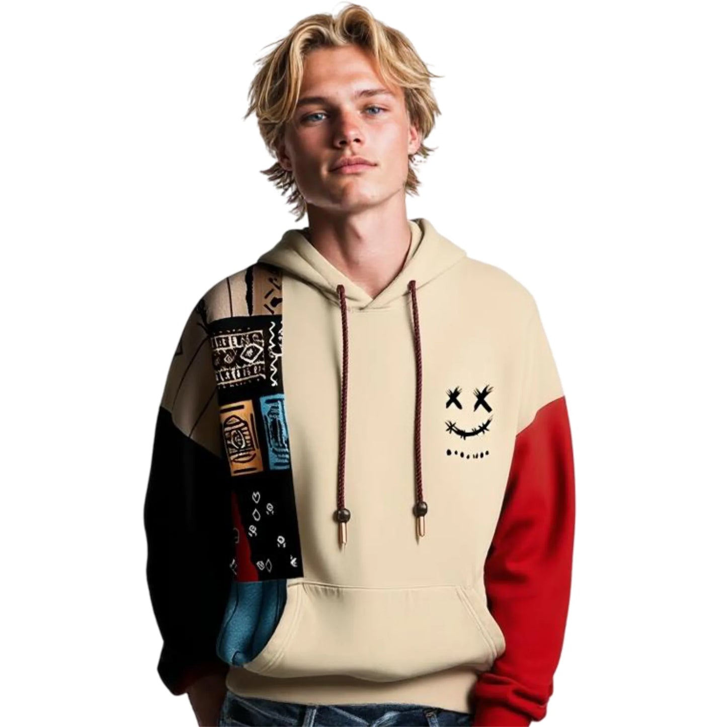 Fabrice - Sweat à capuche graphique vintage de dessin animé