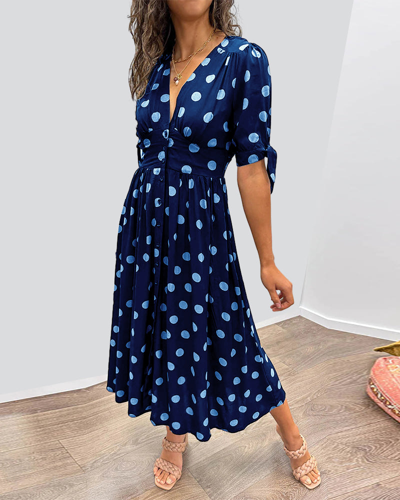 DAISY | ROBE ÉLÉGANTE À POIS MODERNES