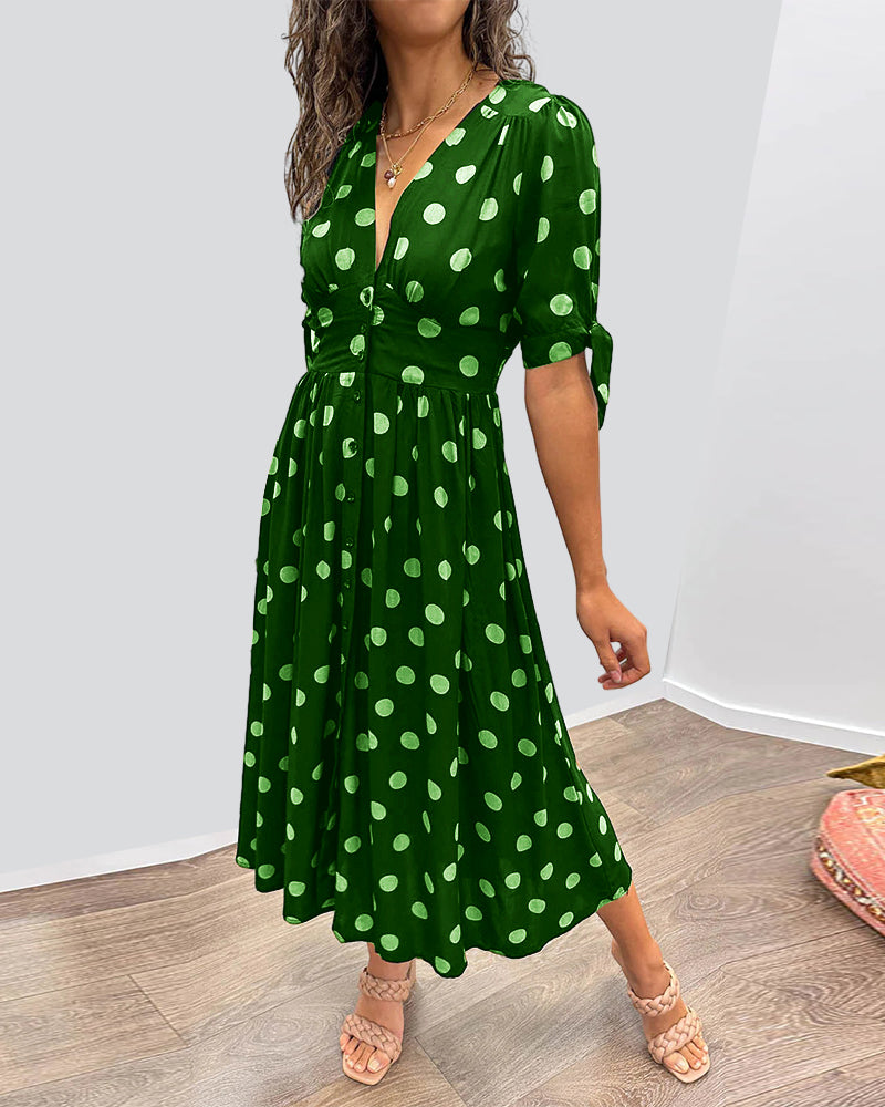 DAISY | ROBE ÉLÉGANTE À POIS MODERNES
