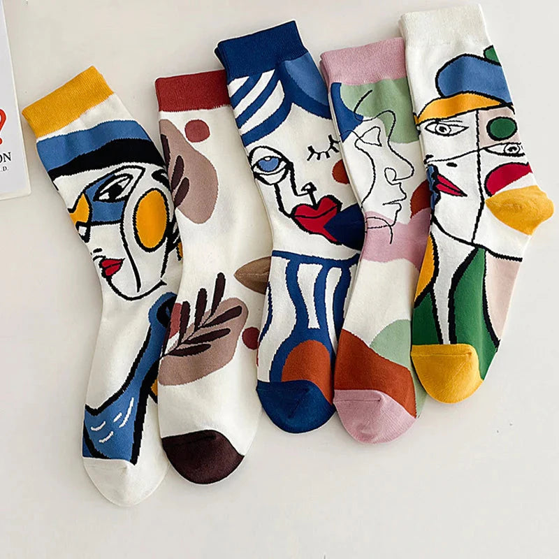 Vivienne – Chaussettes décontractées abstraites artistiques