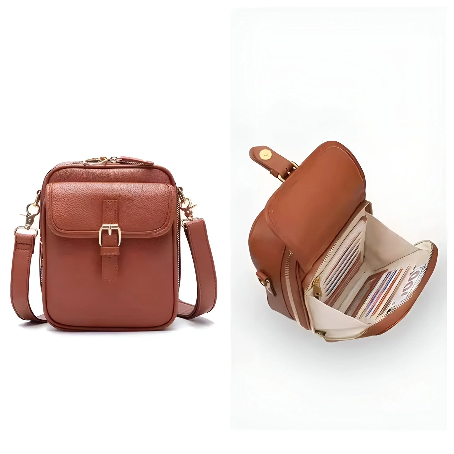 Victor – Sac portefeuille à bandoulière en cuir Heritage