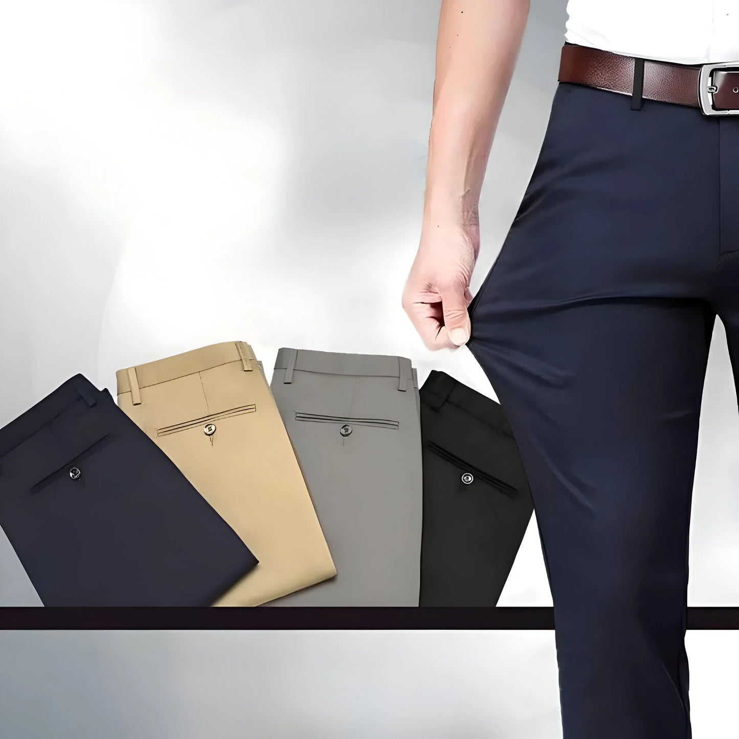Eloi – Pantalon extensible élégant pour un style et un confort sans effort