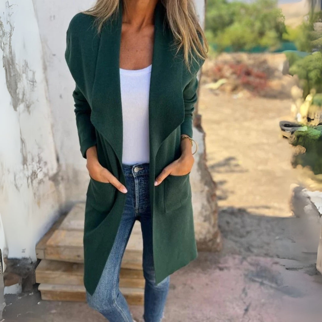 Élodie – Veste cardigan décontractée à revers