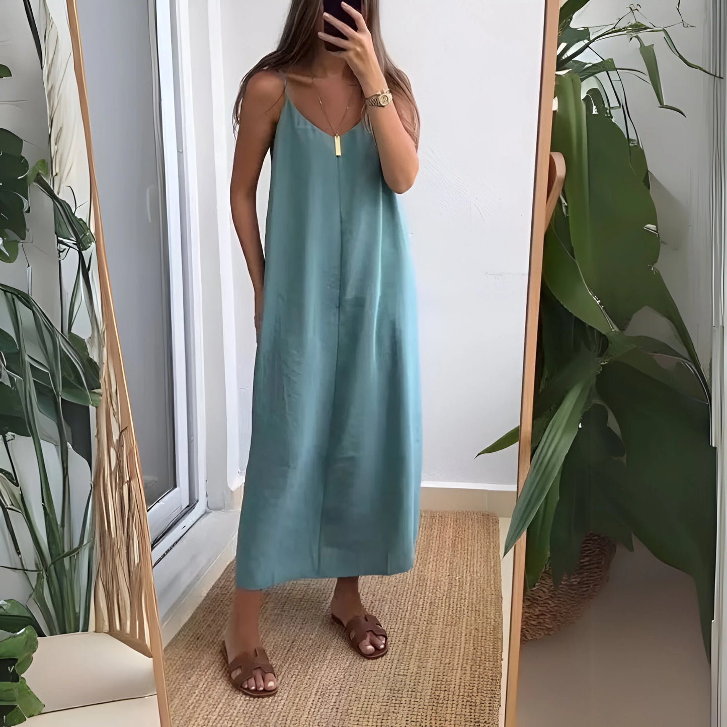 Léna – Robe longue minimaliste