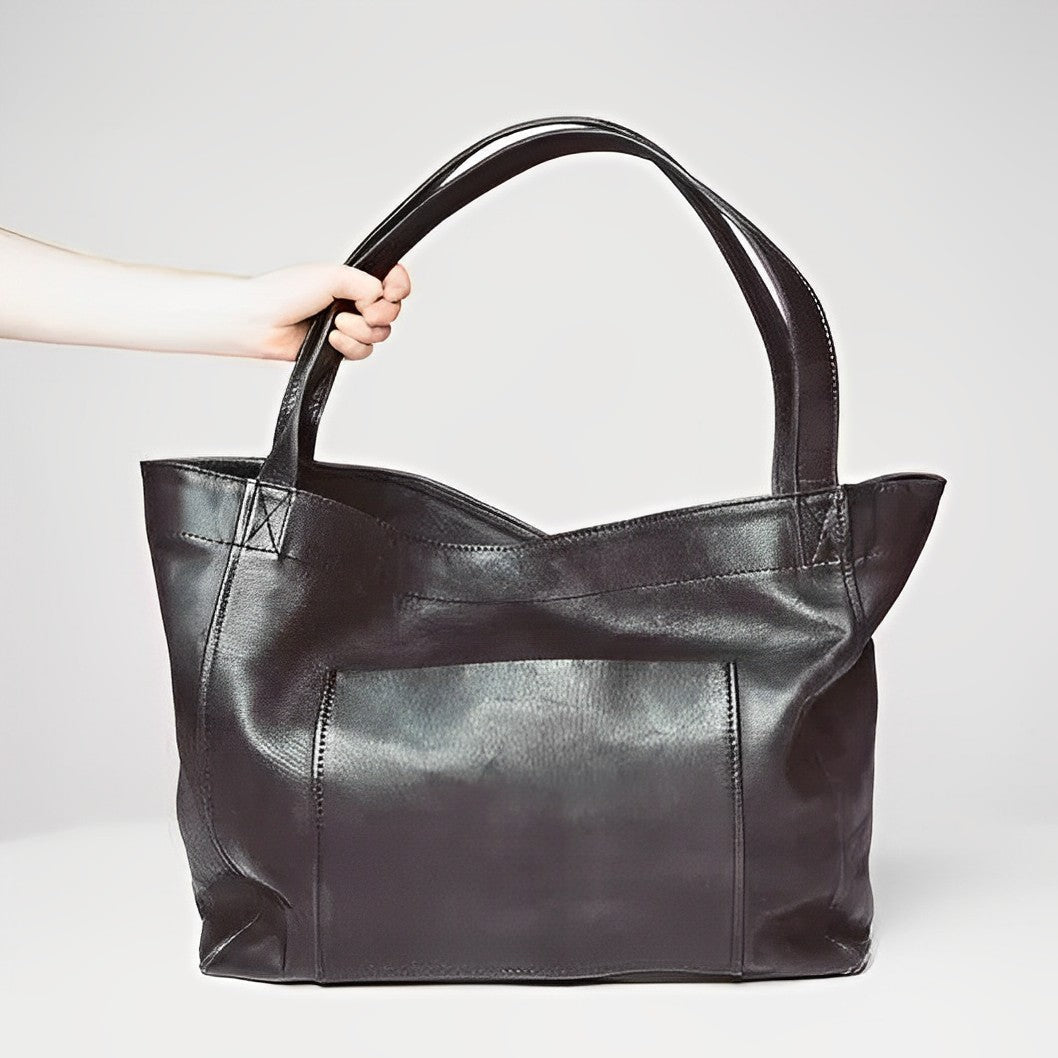 Łucja - Grand sac à main en cuir vintage