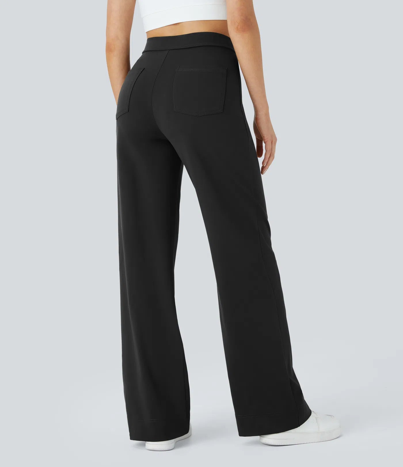 Noé – Pantalon large taille haute à boutons