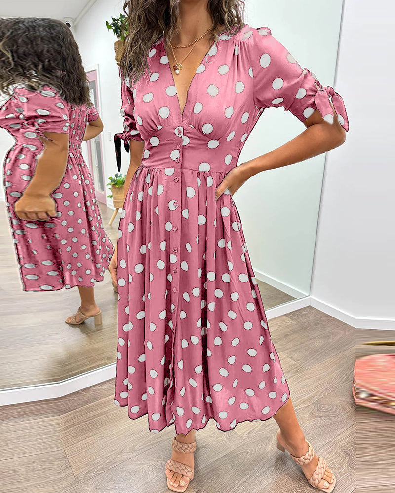 DAISY | ROBE ÉLÉGANTE À POIS MODERNES