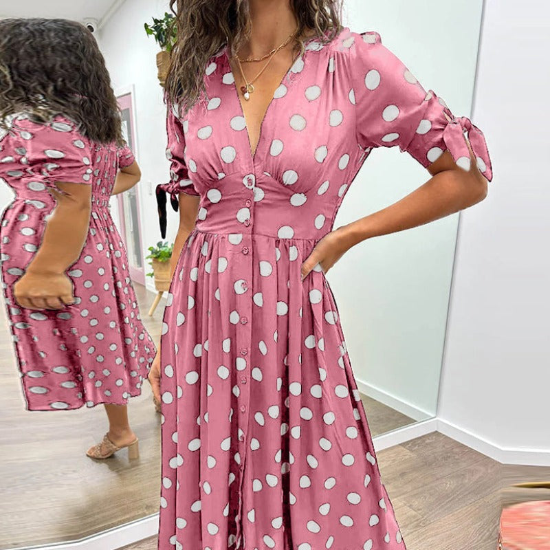 DAISY | ROBE ÉLÉGANTE À POIS MODERNES