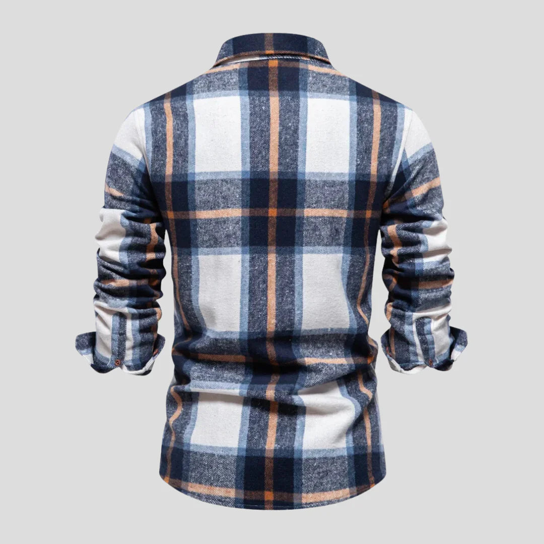 Victor – Chemise à manches longues à carreaux pour homme