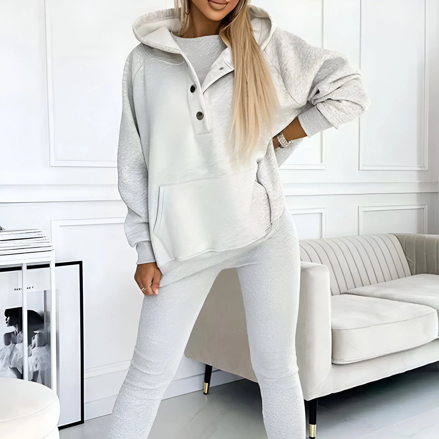 Elara – Ensemble sweat-shirt trois pièces décontracté et confortable
