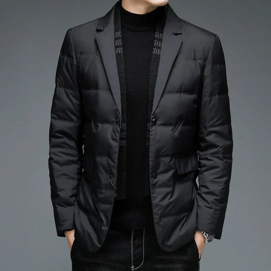 Adrien - Veste de costume matelassée pour homme avec écharpe amovible