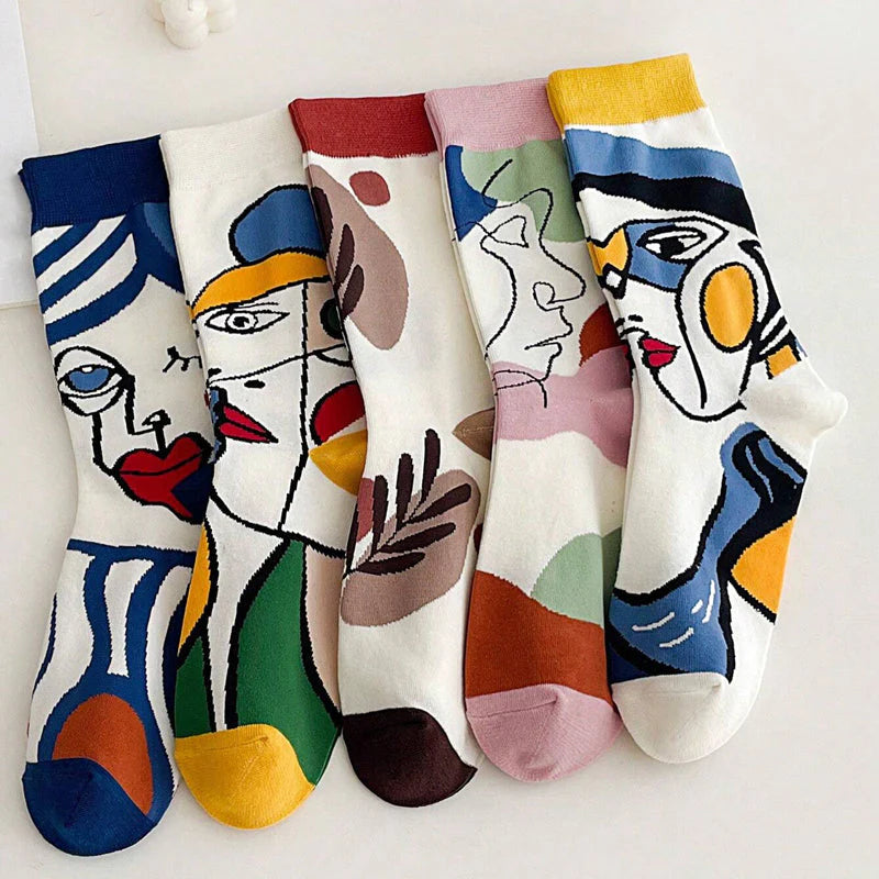 Vivienne – Chaussettes décontractées abstraites artistiques