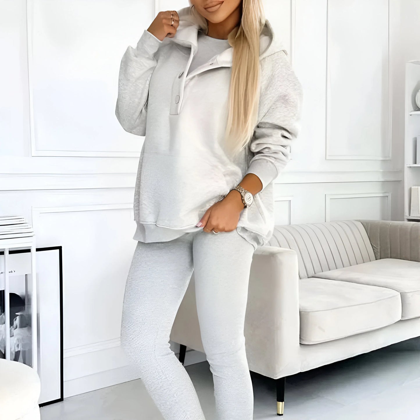 Elara – Ensemble sweat-shirt trois pièces décontracté et confortable