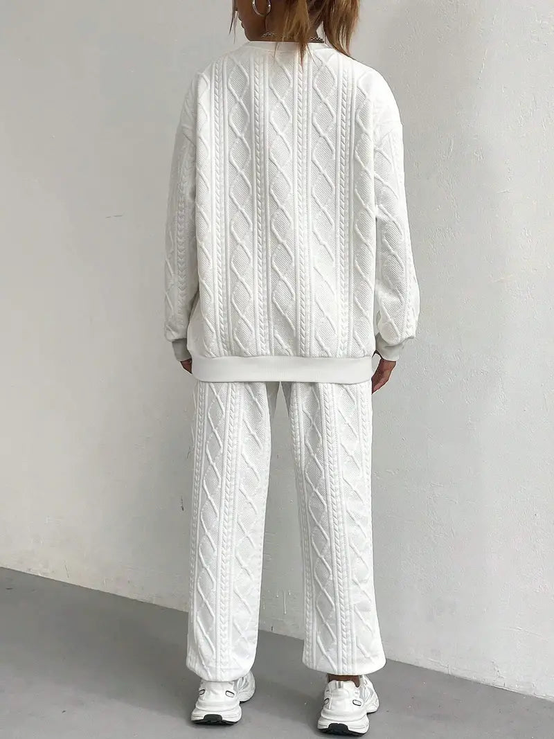 Dobiegniewa - Ensemble pantalon texturé avec patchs
