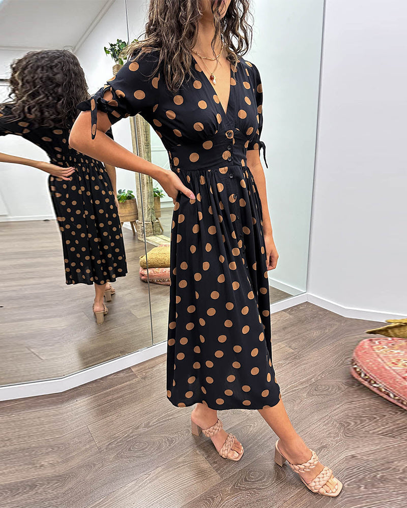 DAISY | ROBE ÉLÉGANTE À POIS MODERNES
