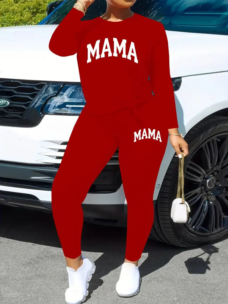 Przybysława - Ensemble imprimé Mama avec pantalon skinny