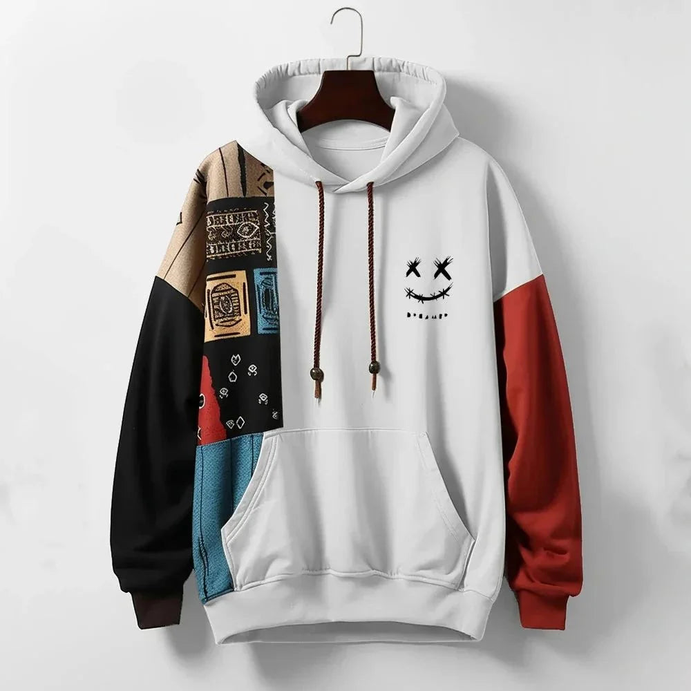 Fabrice - Sweat à capuche graphique vintage de dessin animé
