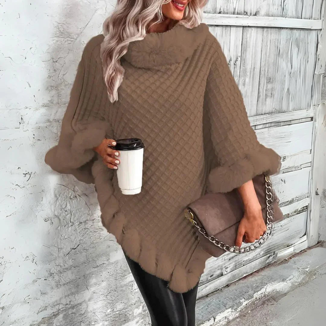 Hilda – Cape en tricot chaude et mignonne