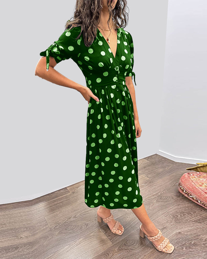 DAISY | ROBE ÉLÉGANTE À POIS MODERNES
