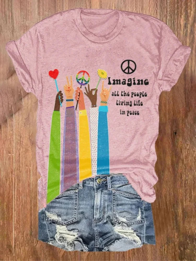 Laurent – T-shirt à manches courtes à imprimé rétro