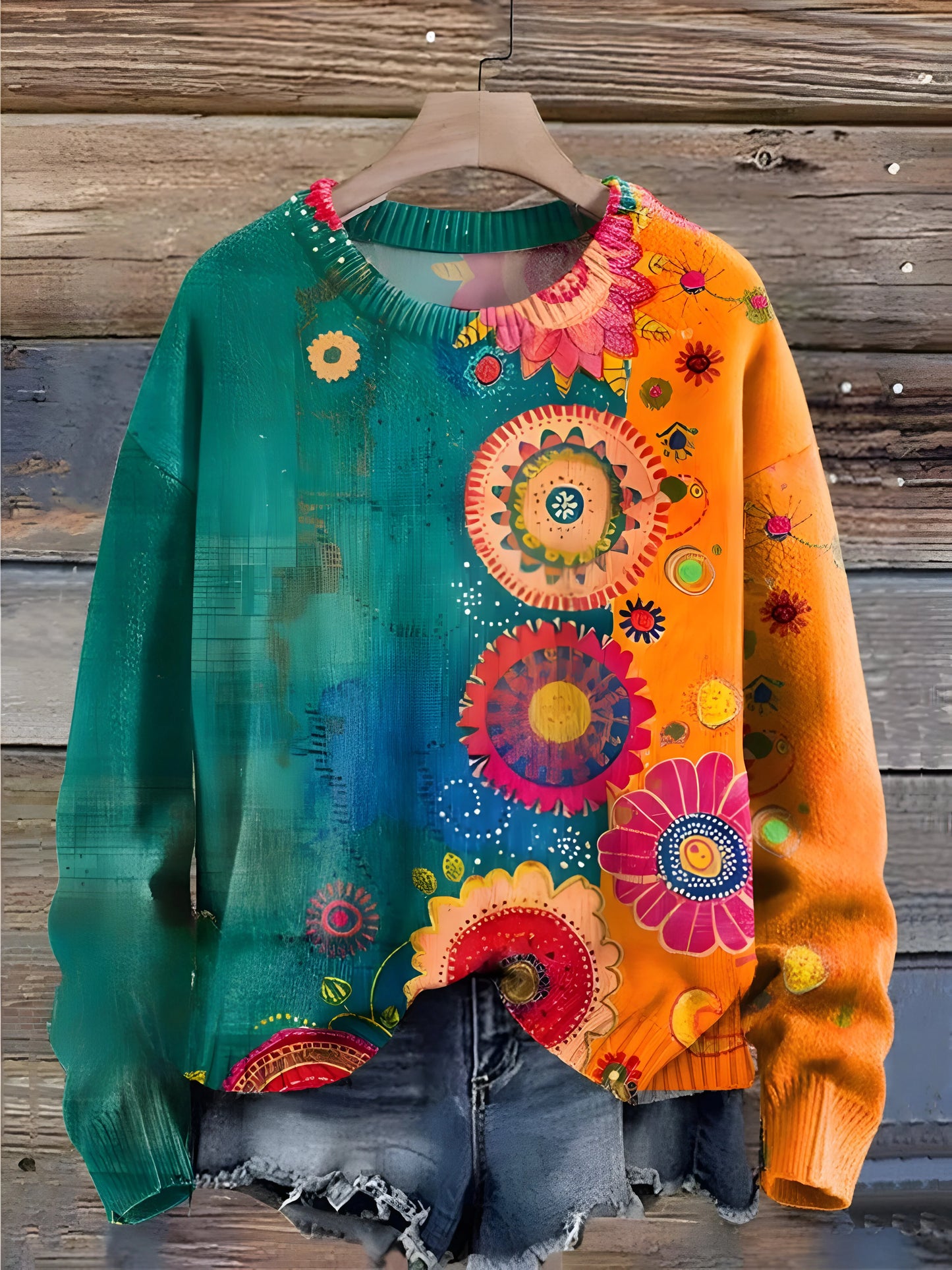 Elodie – Collection de pulls multi-imprimés artistiques