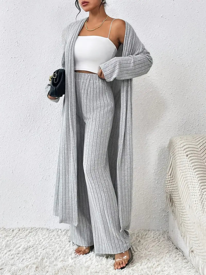 Tobiemira - Ensemble cardigan et pantalon droit