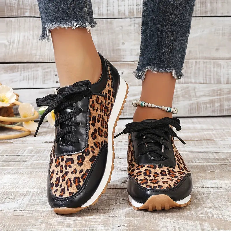 WILMA - BASKETS CONFORTABLES À IMPRIMÉ LÉOPARD