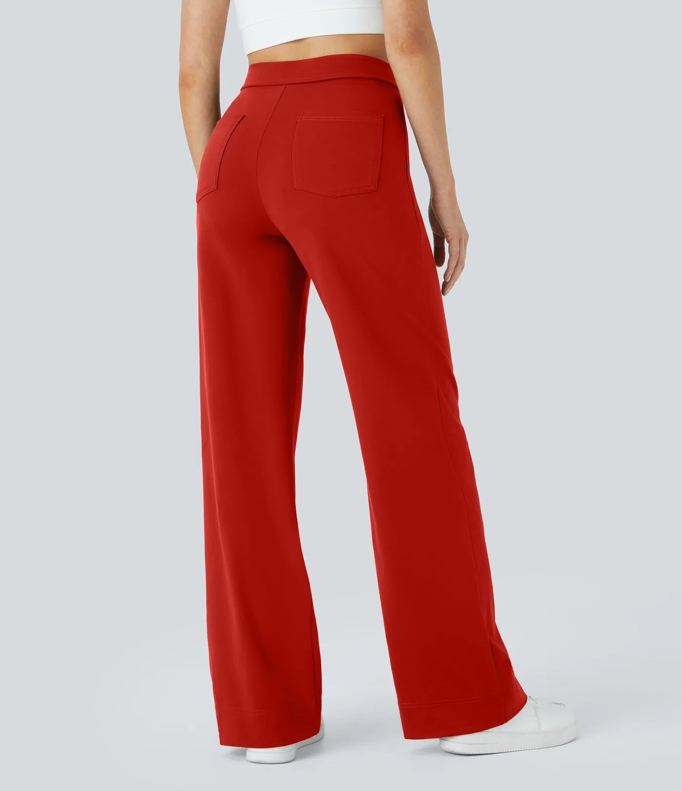 Noé – Pantalon large taille haute à boutons