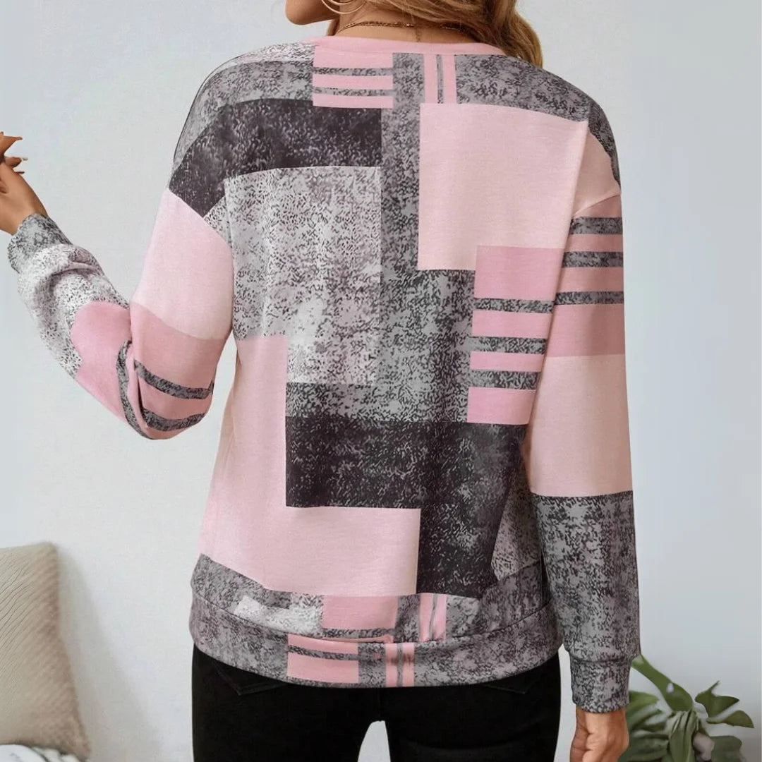 Tessa - Sweat-shirt colorblock vintage avec classe