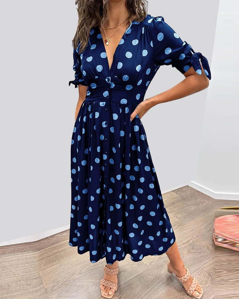 DAISY | ROBE ÉLÉGANTE À POIS MODERNES