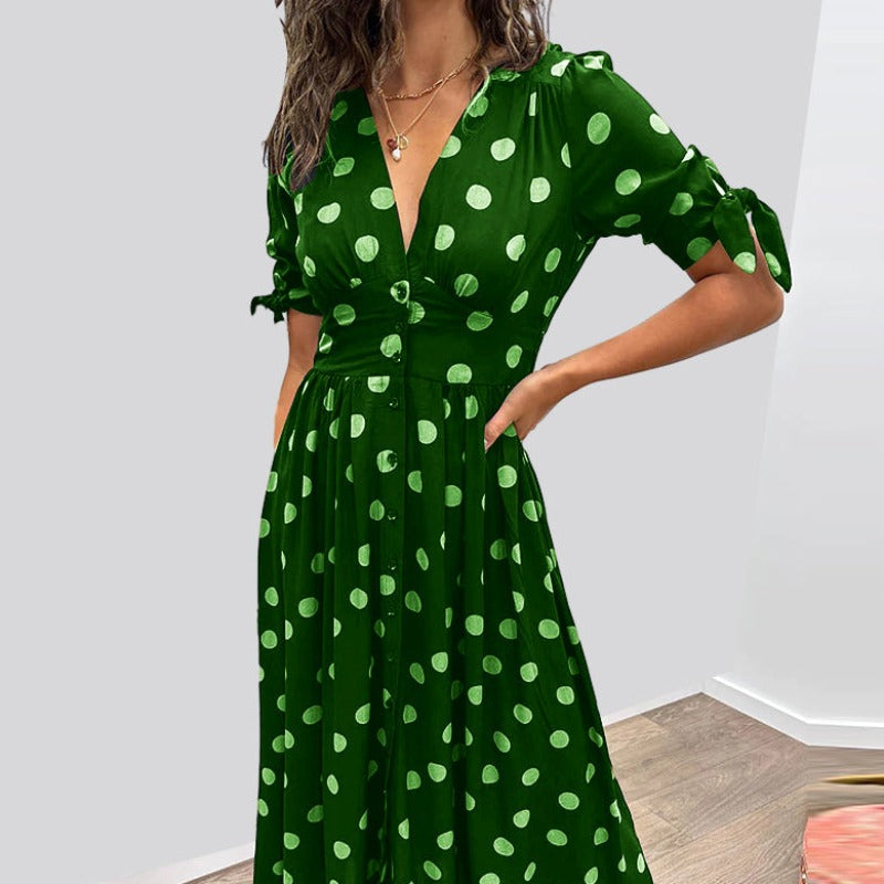 DAISY | ROBE ÉLÉGANTE À POIS MODERNES