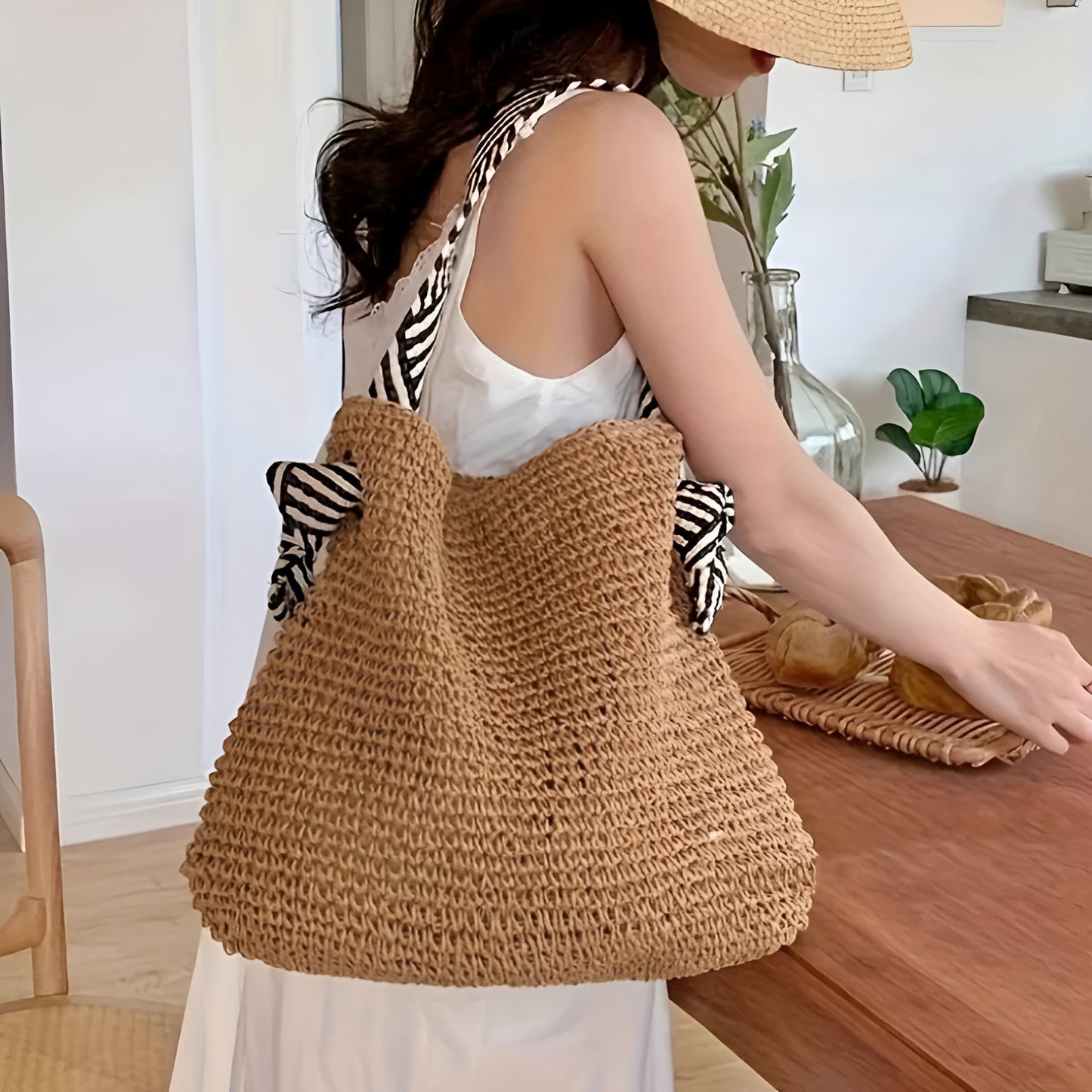 Marceau – Sac fourre-tout bohème tissé à la main
