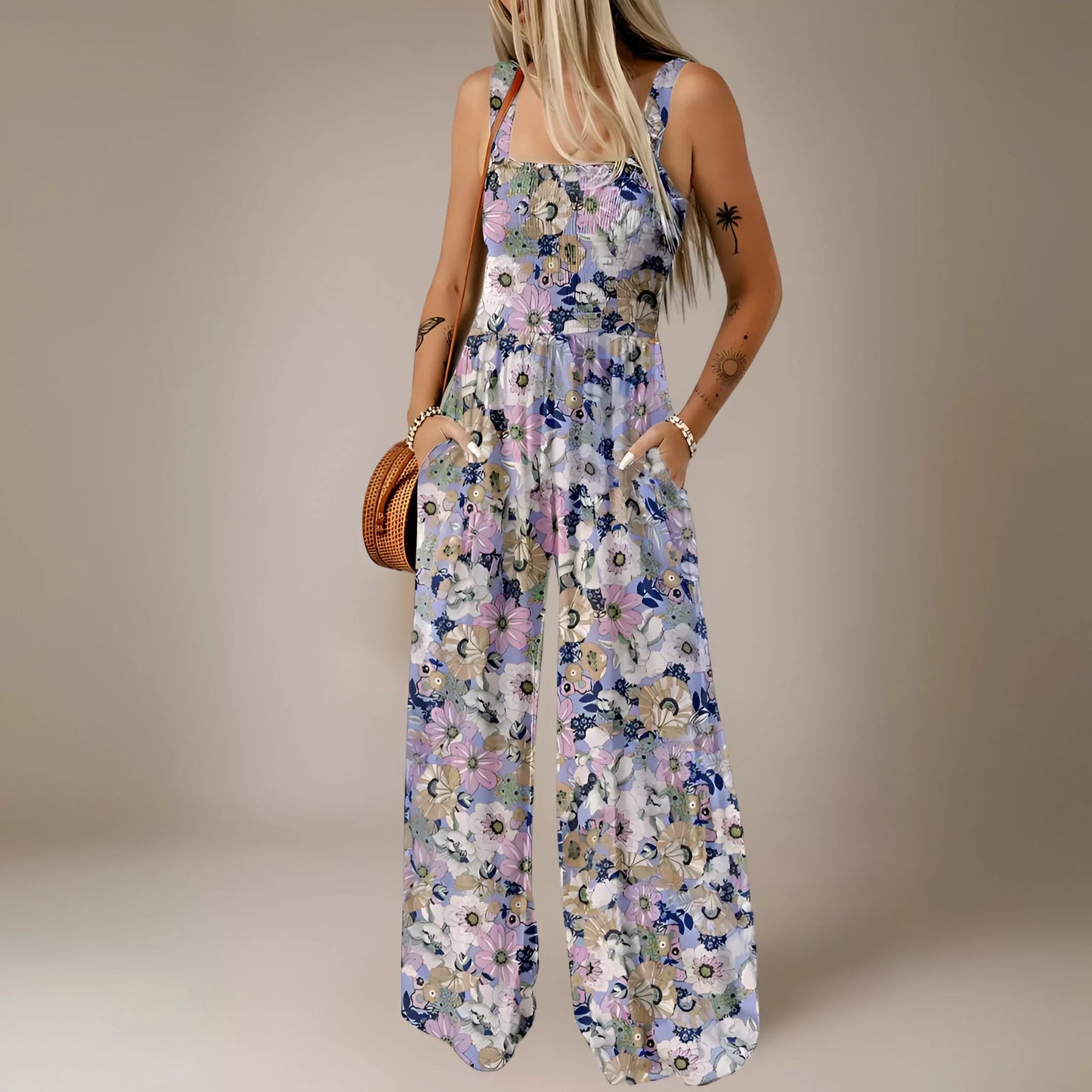 Manon – Combinaison évasée à fleurs Muse