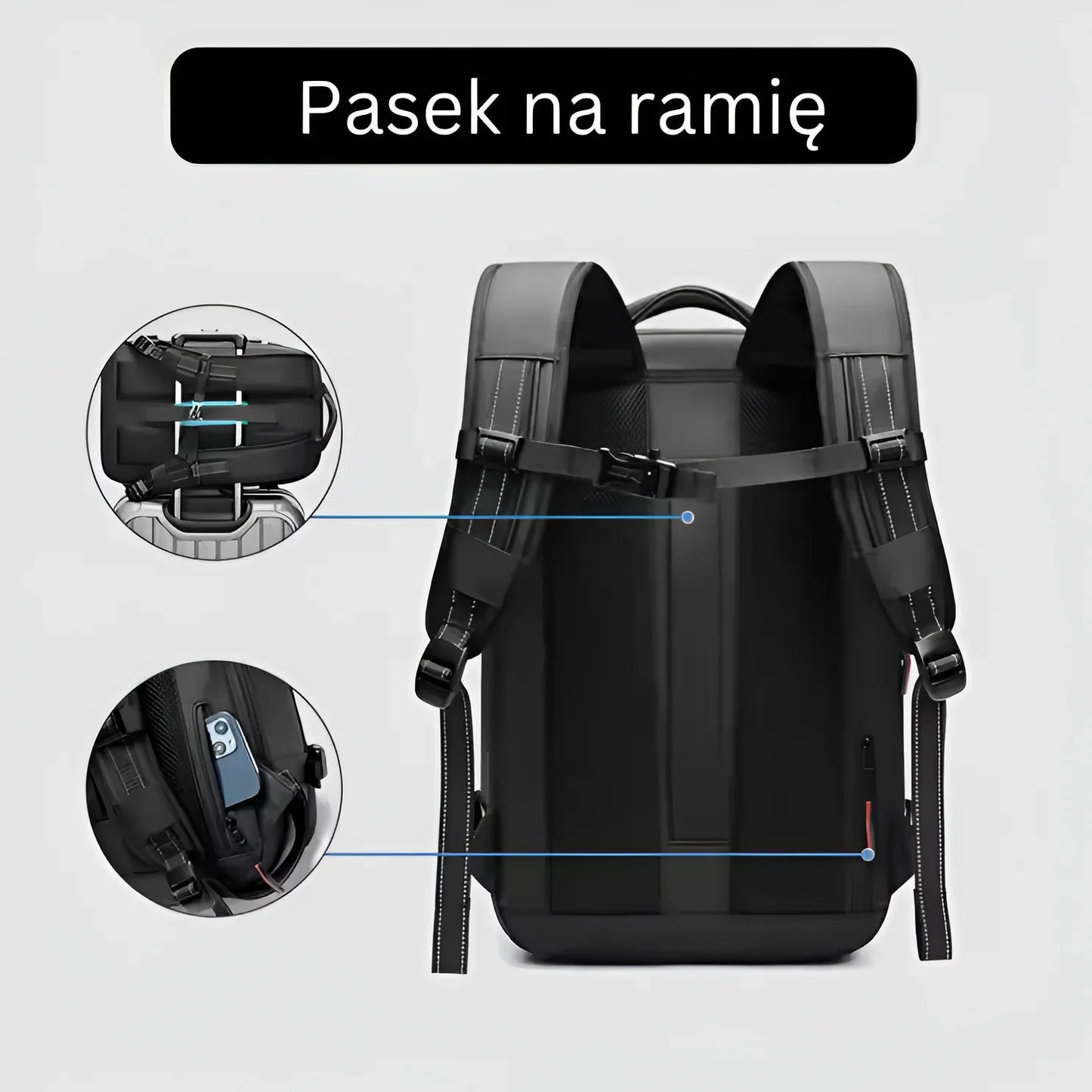 Dżesika - Sac à dos de voyage avec compression sous vide