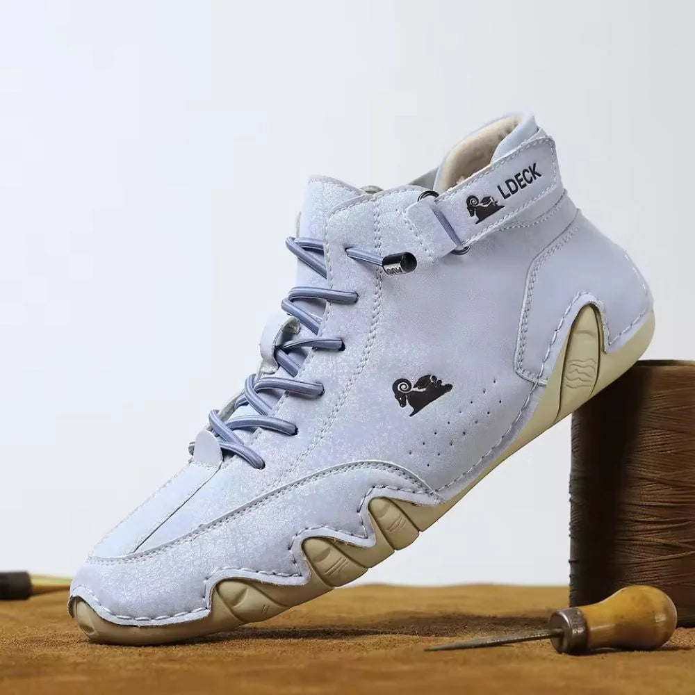 Nicolas - Mocassins en cuir à scratch pour homme