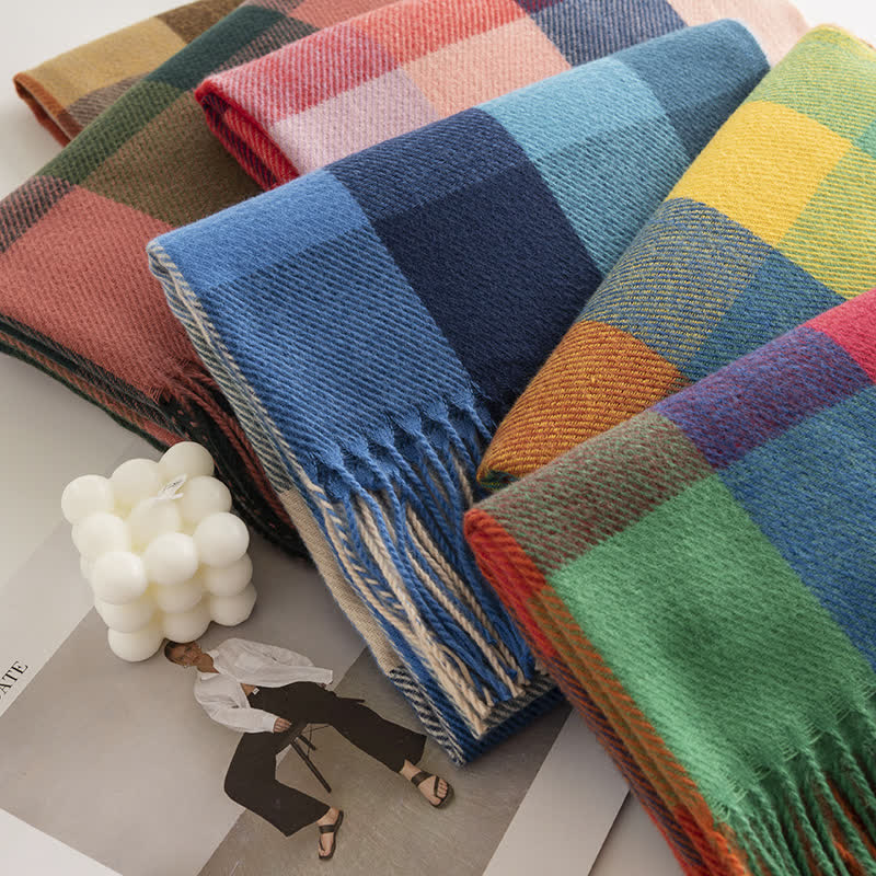 "Anais - Écharpe à franges vibrante pour femme aux couleurs vives et accrocheuses"