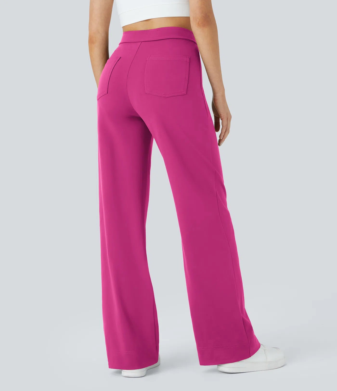 Noé – Pantalon large taille haute à boutons